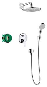 Set dus Hansgrohe, Crometta S, baterie dus incastrata, crom