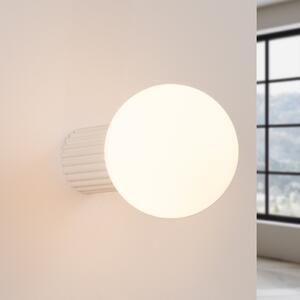SOLLUX LIGHTING Aplică ORBI, bej, sticlă/metal, Ø 12 cm, IP44, G9, reglabil, Bej, Baie, Aluminiu, glob