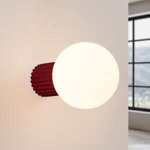 SOLLUX LIGHTING Aplică ORBI, roșu închis, sticlă/metal, Ø 12 cm, IP44, G9, reglabil, Roșu, Baie, Aluminiu, glob