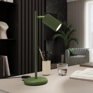 SOLLUX LIGHTING Lampa de masă ALORA, înălțime 43 cm, verde măslin, metal, GU10, Verde, Camera de zi / sufragerie, Aluminiu