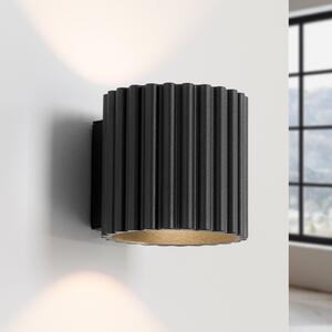 SOLLUX LIGHTING Aplică RIBLA, negru, Ø 10 cm, metal, G9, reglabil, Negru, Camera de zi / sufragerie, Aluminiu, Perete rotund