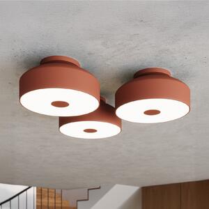 SOLLUX LIGHTING Plafonieră CLARO, ocru, Ø 30 cm, metal, 4 x E27, reglabil, Maro / Rugină, Camera de zi / sufragerie, Metal