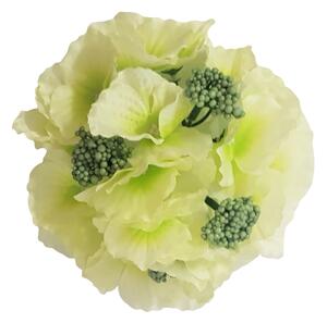 Cap de floare de hortensie O 16cm verde flori artificiale