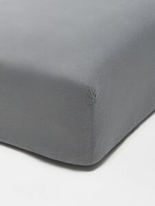 Sinsay - Lenjerie de pat din jerseu de bumbac, cu bandă elastică - gri-închis