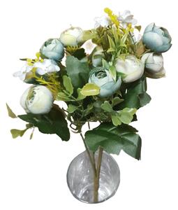Buchet Camelia 30cm albastru flori artificiale