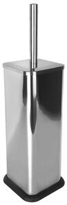 Aqualine Aqualine, perie de toaletă SIMPLE LINE pătrată, covoraș din oțel inoxidabil, GA1210