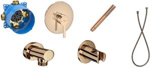 Set baterie de duș Roca Naia Rose Gold A5A2B96RG0, element ascuns al bateriei Roca A525869403, A5B1450RG0, A5B3750RG0, A5B1350RG0, A5B3850RG0