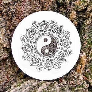 Mandala gravată pentru perete – Yin Yang