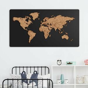 Harta lumii din plută - decorațiune
