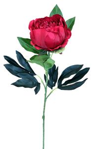 Bujor artificial de lux 80cm rosu flori artificiale