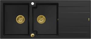Quadron Evan chiuveta graniteq 116x50 cm negru HQE11650U7_PVDG1_P2O