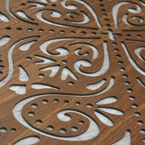DUBLEZ | Mandala decorativă pătrată din lemn