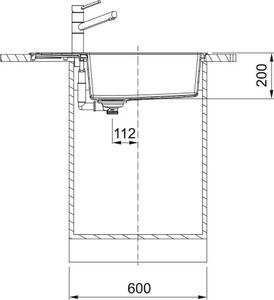 Franke Sirius Slim chiuvetă tectonite 78x43.5 cm bej 143.0671.691