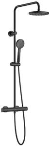 Roca Victoria T-Basic set de duș perete cu termostat cu duș de ploaie negru A5A9F18NB0