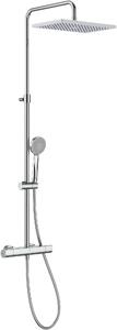 Roca Even-t Square set de duș perete cu termostat cu duș de ploaie crom A5A202EC00