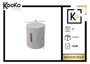 Puf Kooko Home Motion, ø 40 cm, gri închis