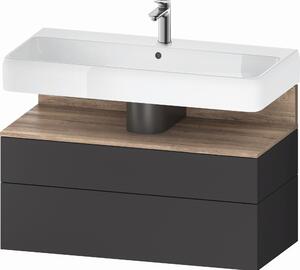 Duravit Qatego dulap 99x47x59 cm dulap atârnat sub chiuvetă grafit-stejar QA4395055490010