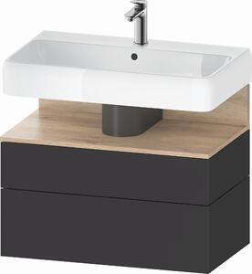 Duravit Qatego dulap 79x47x59 cm dulap atârnat sub chiuvetă grafit-stejar QA4394055800010