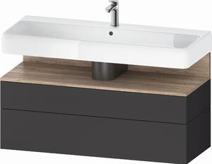 Duravit Qatego dulap 119x47x59 cm dulap atârnat sub chiuvetă grafit-stejar QA4396055490010