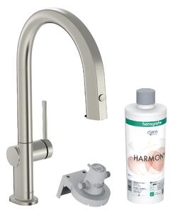 Hansgrohe Aqittura M91 baterie de bucatarie cu filtru pe picior oţel inoxidabil 76801800