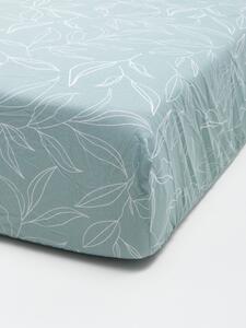 Sinsay - Lenjerie de pat din bumbac cu bandă elastică - verde-închis