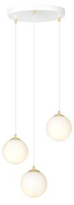 Emibig Royal lampă suspendată 3x10 W alb-auriu 1244/3
