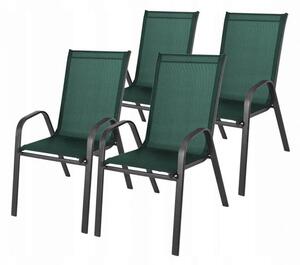 Set 4 scaune de grădină verzi