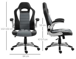 HomCom scaun pentru birou, reglabil, rotativ, cu roti, negru | Aosom Ro