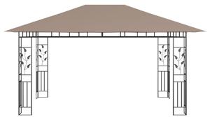 Pavilion cu plasă anti-țânțari, gri taupe, 4x3x2,73 m, 180 g/m²