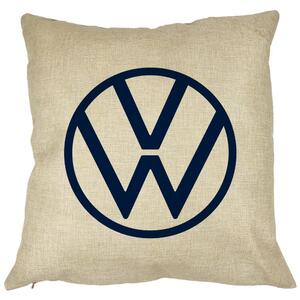 Perna Decorativa Patrata Volkswagen, 40x40 cm, Husa Detasabila, Burduf