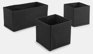 Sinsay - Set 3 cutii de depozitare - negru