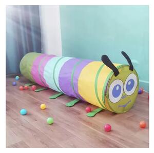 Cort pentru copii, tunel de joaca pliabil, Omida 66x75x165 cm, husa transport