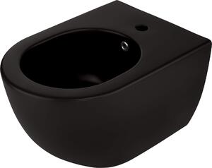 Deante Peonia, bideu suspendat 51x36 cm Rimfree, negru mat, CDE_NBPW