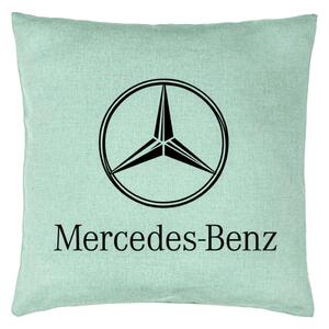 Perna Decorativa, Model Mercedes, 40x40 cm, Verde Menta, Husa Detasabila, Burduf