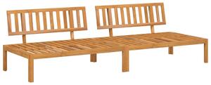 Set canapele mijloc paleți de grădină 2 buc. lemn masiv acacia