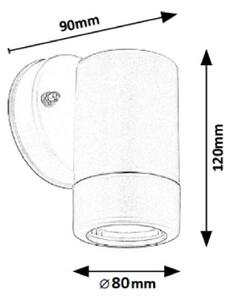 Rabalux Medina aplica exterior 1x10 W negru 8832