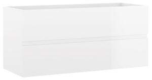 Dulap de chiuvetă, alb extralucios, 100 x 38,5 x 45 cm, PAL
