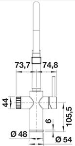 Blanco Catris-S baterie bucătărie pe picior crom-negru 526705