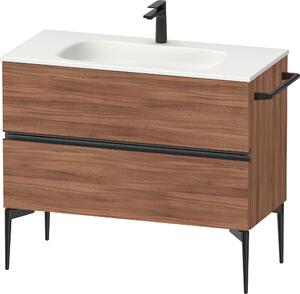 Duravit Sivida dulap 101x47.7x59.2 cm sub chiuveta pe perete negru-nucă SV46520BD790000