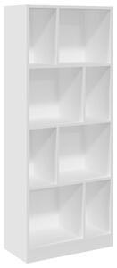 Bibliotecă, alb, 57x28,5x141 cm, lemn prelucrat