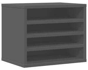 Organizator de birou, negru, 36x26x29,5 cm, lemn prelucrat