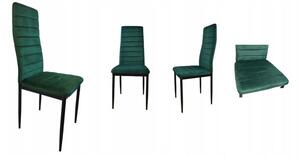 Set de 4 scaune elegante din catifea verde