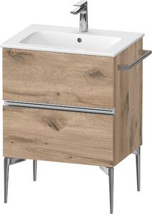 Duravit Sivida dulap 61x47.7x59.1 cm sub chiuveta pe perete stejar-crom SV4643010550000