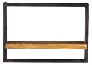Polita din lemn de mango si metal Sidney 50 x 25 x 35 cm