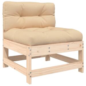 Canapea de mijloc cu perne, lemn masiv de pin