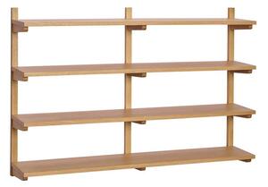 Raft în culoare naturală etajat cu aspect de lemn de stejar 120 cm Long – Hübsch