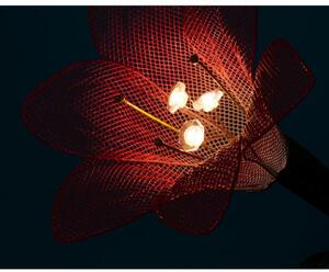 Lampa de gradina Lily, Lumineo, 17x17x82.5 cm, metal, roz/alb