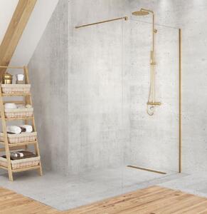 New Trendy Velio Satin Gold perete cabină de duș walk-in 120 cm auriu semi lucios/sticla transparentă D-0192B