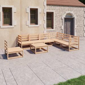 Set mobilier de relaxare pentru grădină 8 piese lemn masiv pin