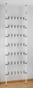 Suport pentru incaltaminte Wenko Atlas, 42 perechi, reglabil, 100 x 68.5 cm, metal/polipropilena, alb/gri